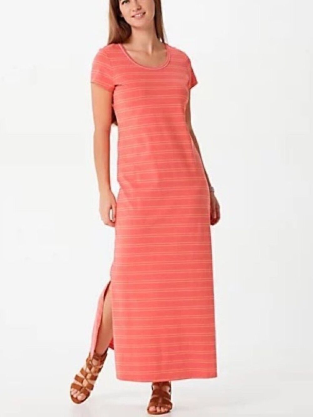 Isaac Mizrahi Live! yarn Dye Stripe Maxi Dress
